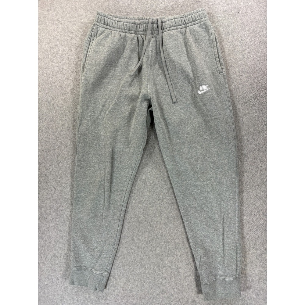 Nike Athletic Fit Stitched Logo Jogger Sweatpants (Men's Large) Gray -